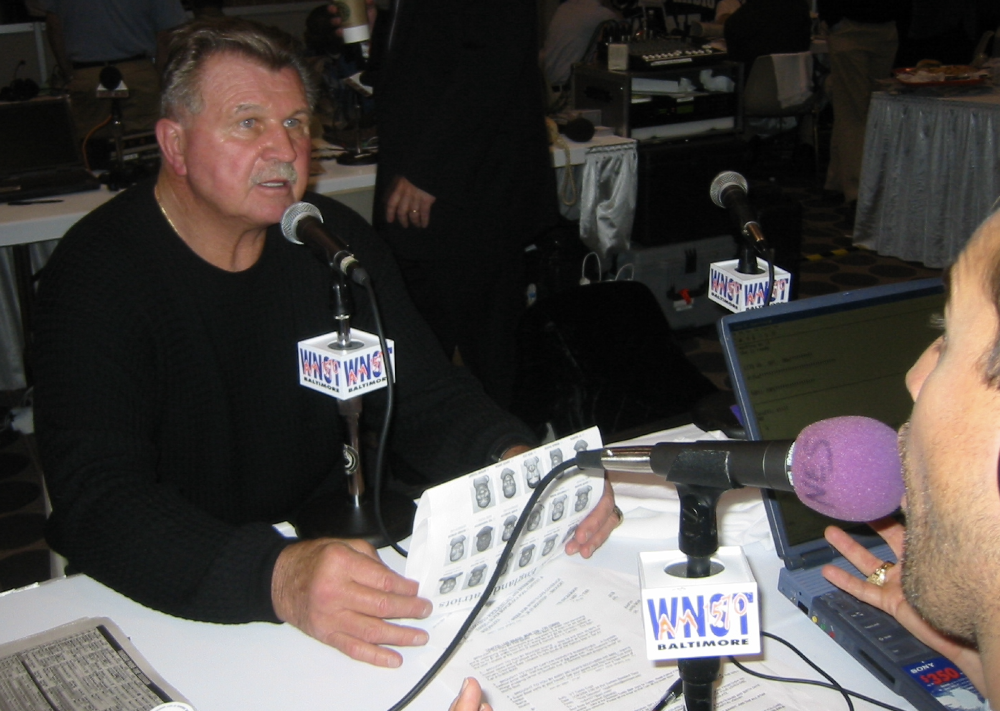 Mike Ditka Super Bowl Houston Radio Row 2004