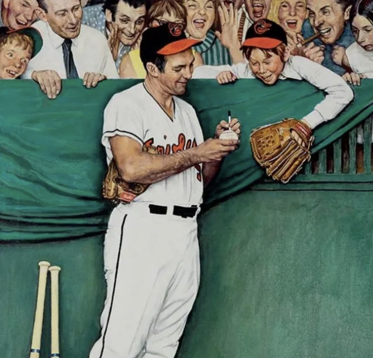 Brooks Robinson speaks with Orioles at Camden Yards