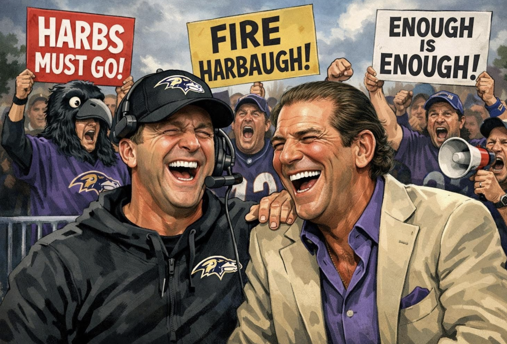 Where is Steve Bisciotti hiding and when will he appear?