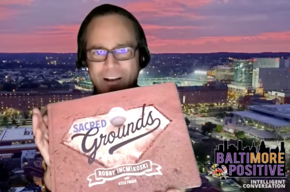 Sharing the love of the Sacred Grounds of baseball with author and pal Robby Incmikoski