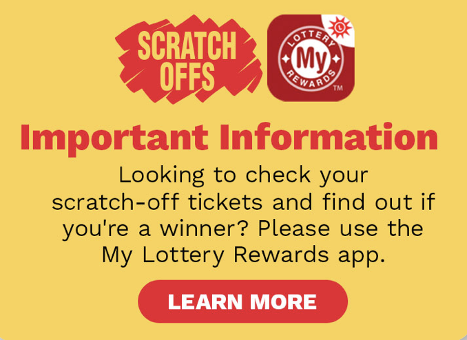 Moving to My Lottery Rewards when scratching the surface for a winner